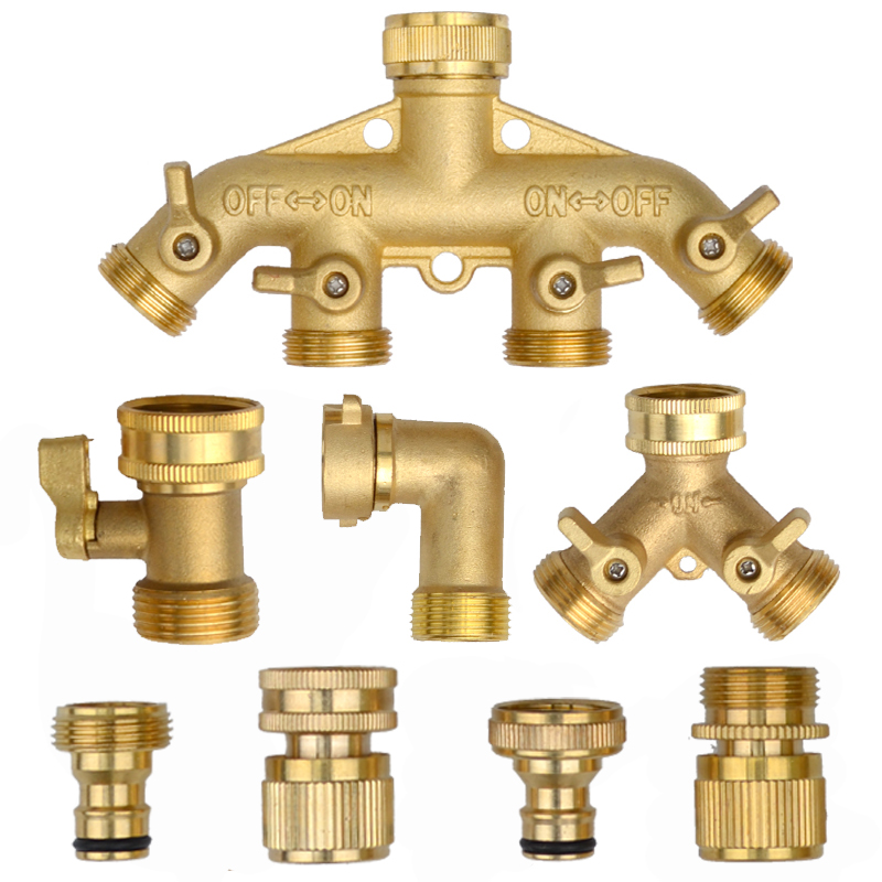 Smart Garden Hose Valve - Heavy Duty ทองเหลือง 1-2-4 way Splitter