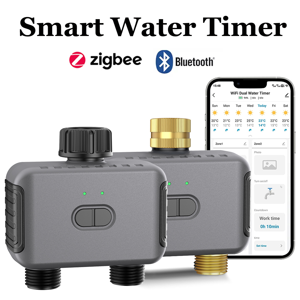 Smart Garden Herb - Tuyaสมาร์ทจับเวลาน้ําZigbee/BTอัตโนมัติชลประทานController 2 Outlet Sprinklerรดน้ําระบบสนับสนุนAlexa Google