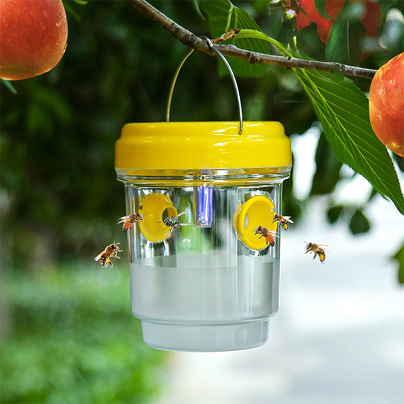 Smart Garden Light Camera - กับดักแมลงวันผลไม้พลังงานแสงอาทิตย์สำหรับสวนผลไม้ กับดักแมลงบินขนาดเล็ก ถังดักแมลงพร้อมไฟ LED พลังงานแสงอาทิตย์ ถังดักแมลงกลางแจ้งกันน้ำ