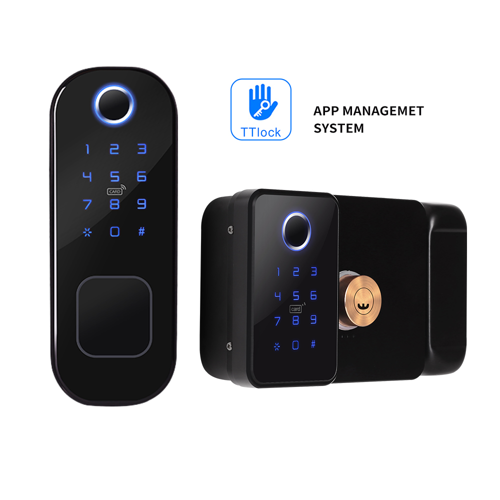 Smart Garden Lock - Ttlock แอปล็อคอัจฉริยะกลางแจ้งแบบสองด้านรหัสล็อกขอบล็อคลายนิ้วมือบัตร RFID หนักสวนประตูล็อคประตูดิจิตอล