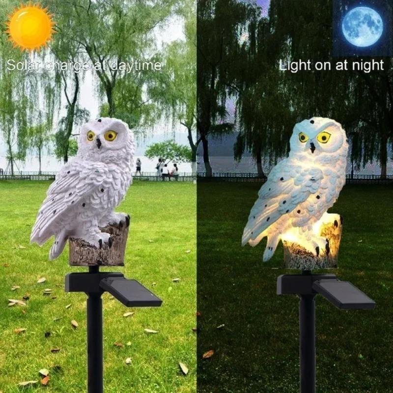 Smart Garden Light Camera - โคมไฟนกฮูกพลังงานแสงอาทิตย์สำหรับกลางแจ้งโคมไฟตั้งพื้นกันน้ำโคมไฟภูมิทัศน์ทางเดินในสวนสนามหญ้าโคมไฟ LED รูปสัตว์
