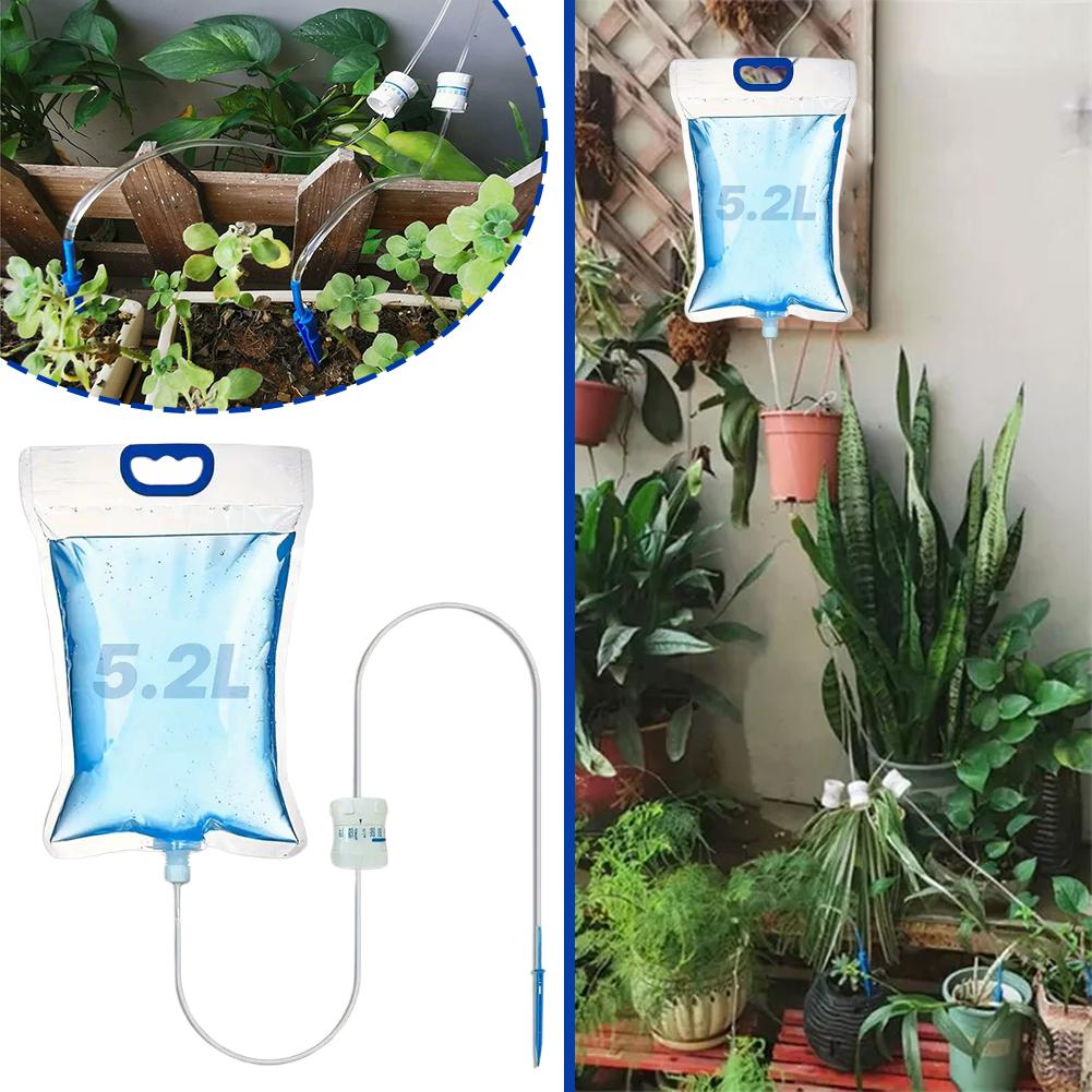 Smart Garden Herb - ระบบรดน้ำหยดอัตโนมัติปรับได้ 5.2 ลิตร พร้อมถังน้ำใส อุปกรณ์รดน้ำสำหรับสวนในบ้าน เครื่องมือรดน้ำต้นไม้