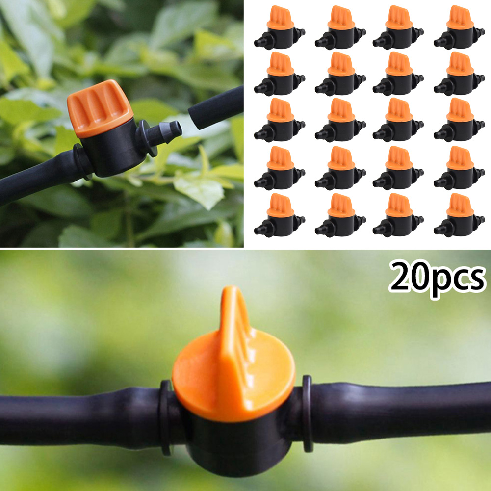 Smart Garden Hose Valve - 20 ชิ้นท่อวาล์ว Garden Tap สวนหยดชลประทานอุปกรณ์ท่อตัวเชื่อมต่อวาล์วน้ําสําหรับ 4/7