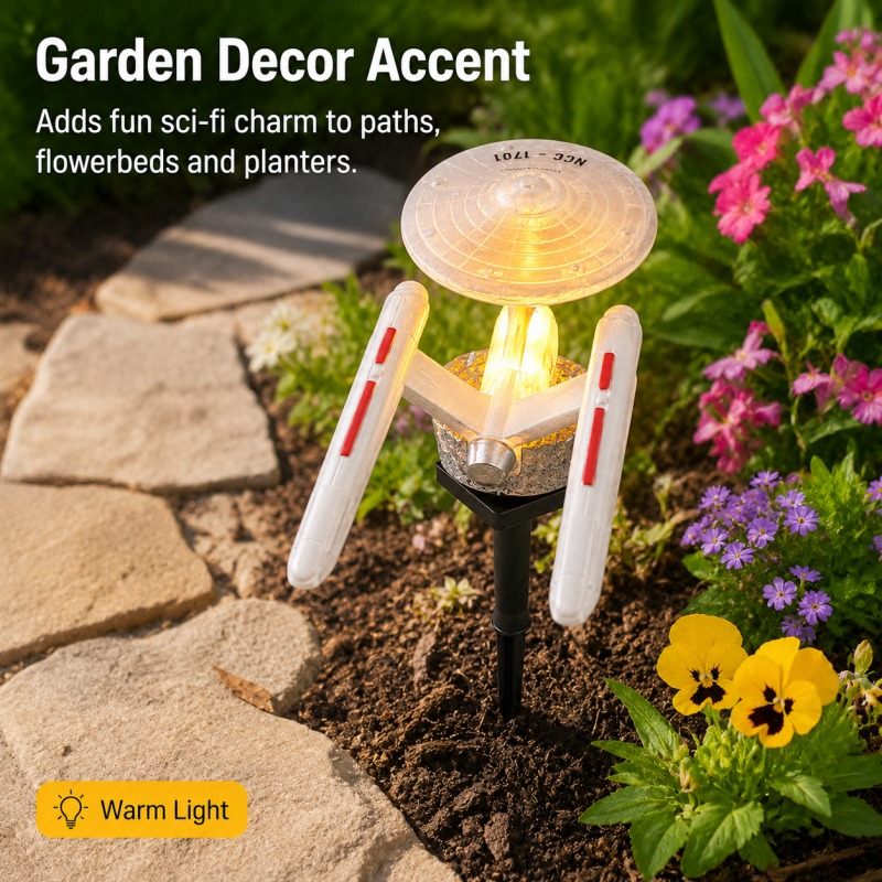 ไฟประดับสวนรูปยานอวกาศ Star Tr - Smart Garden Light Camera บทวิจารณ์และราคา