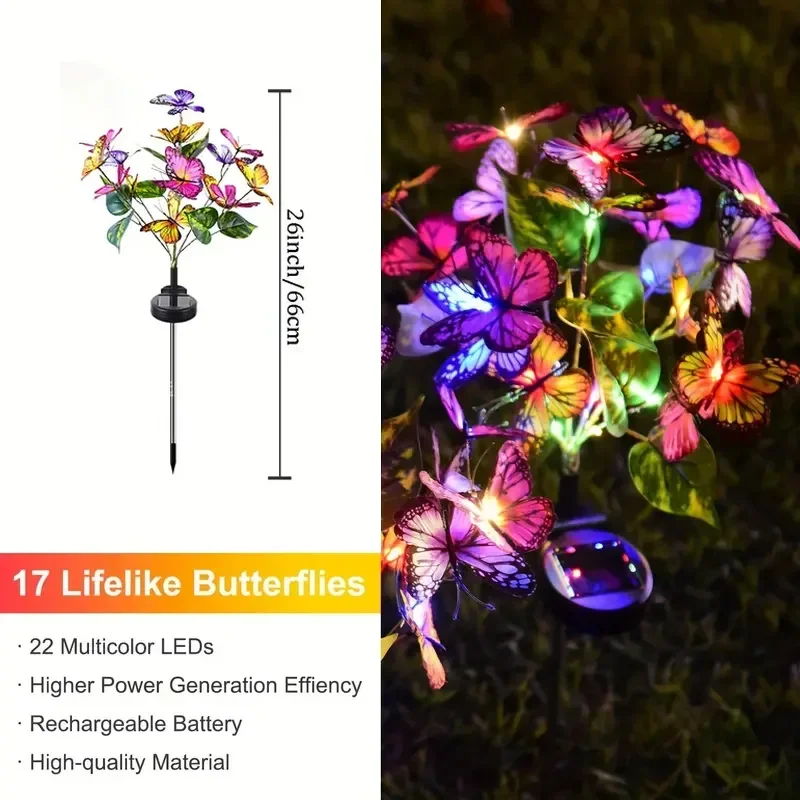 พลังงานแสงอาทิตย์ LED สวนผีเสื - Smart Garden Light Camera บทวิจารณ์และราคา