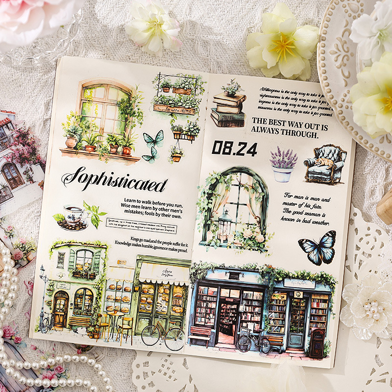 20 แผ่นสวนดอกไม้สติกเกอร์กาว D - Garden Journal Planner บทวิจารณ์และราคา