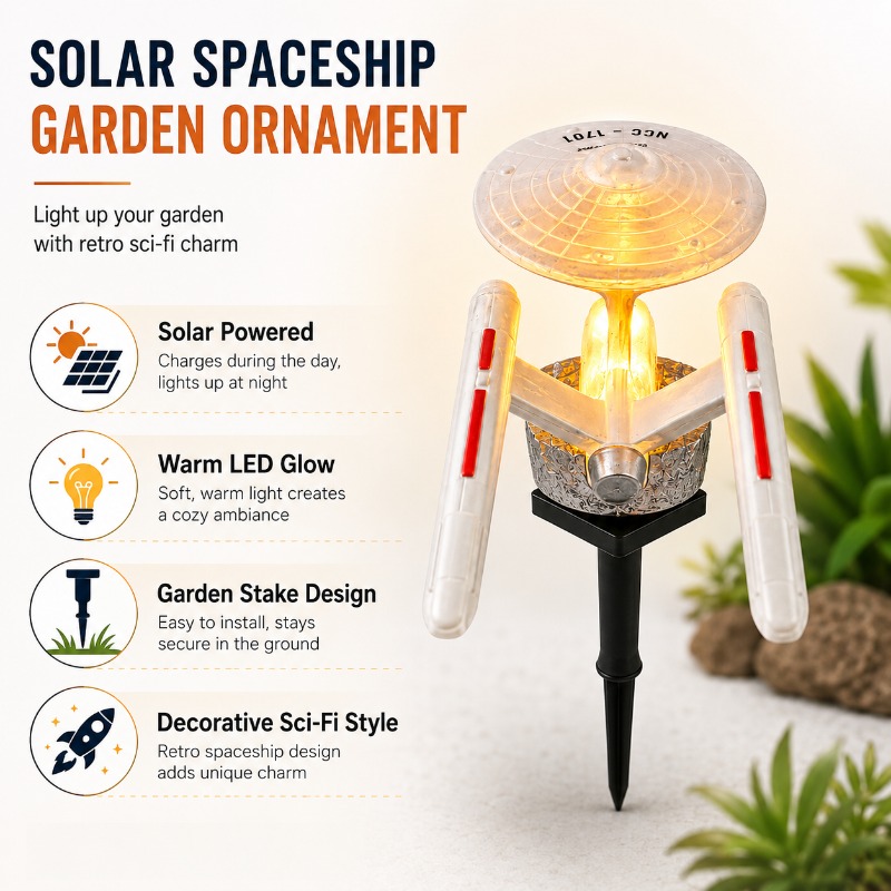ไฟประดับสวนรูปยานอวกาศ Star Tr - Smart Garden Light Camera บทวิจารณ์และราคา