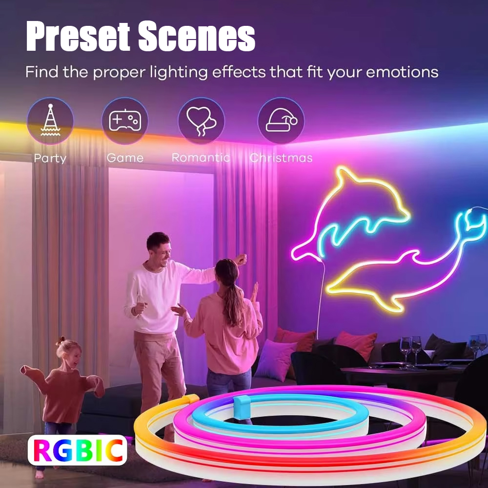 WISCOLOR ไฟ LED แบบแถบเนออน 24 - Smart Garden Rooms บทวิจารณ์และราคา