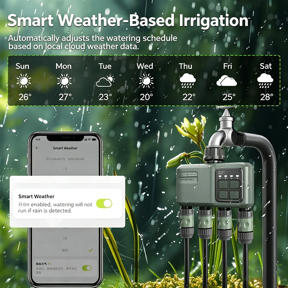 ตัวตั้งเวลาควบคุมการรดน้ำอัตโน - Smart Garden Lock บทวิจารณ์และราคา
